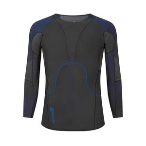 Skins Mens Contrast Sleeves Base Layer Top / Black